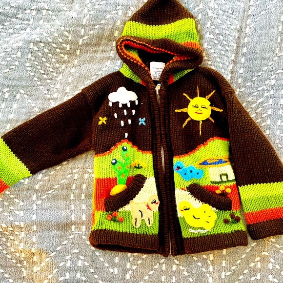 Other - Beautiful and colorful woven sweater! Made in Peru.